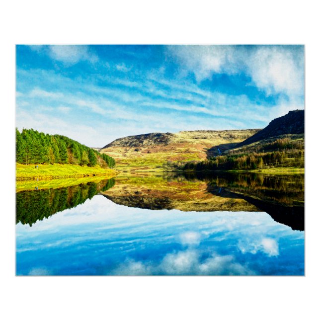 Dovestone Reservoir in winter  Poster (Front)
