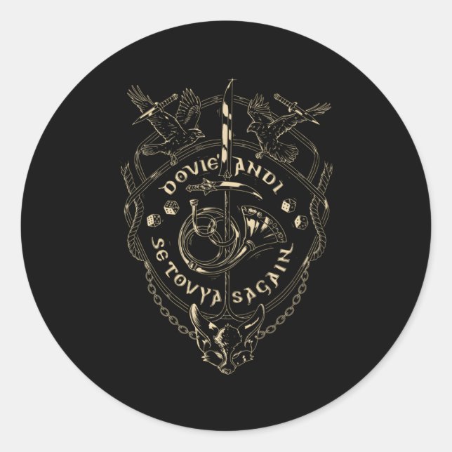 Dovie Andi Se Tovya Sagain Hinderstap Tai'Shar Eth Classic Round Sticker (Front)