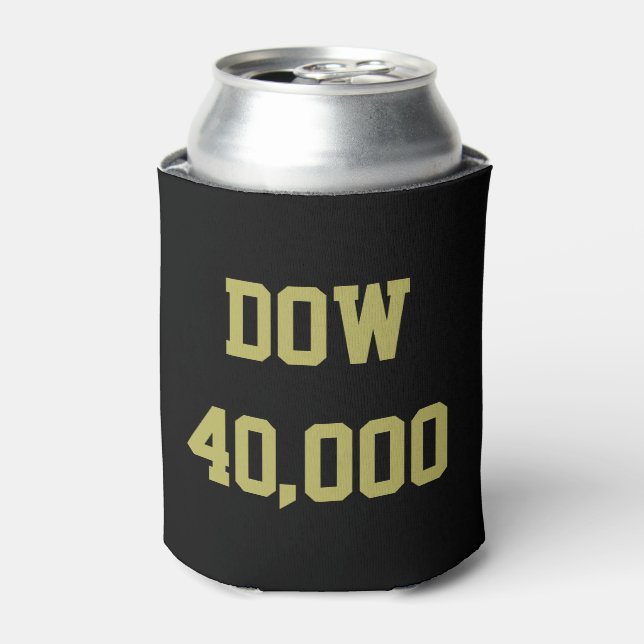 Dow 40000 Stock Market Celebration Can Cooler (Can Front)