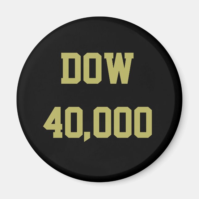 Dow 40000 Stock Market Celebration Magnet (Front)