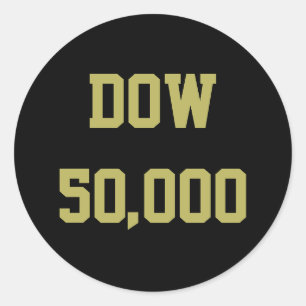 Dow 50,000 Stock Market Celebration Classic Round Sticker