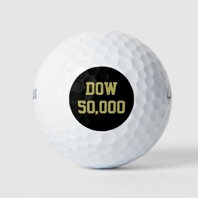 Dow 50,000 Stock Market Celebration Golf Balls (Front)