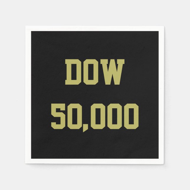 Dow 50,000 Stock Market Celebration Napkin (Front)