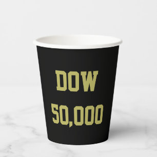 Dow 50,000 Stock Market Celebration Paper Cups