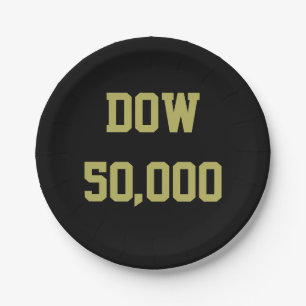 Dow 50,000 Stock Market Celebration Paper Plate