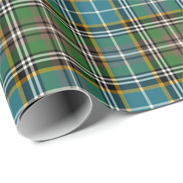 Dowling Clan Tartan Irish Plaid Pattern Wrapping Paper (Roll Corner)