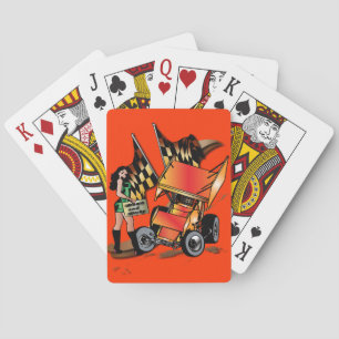 Down and Dirty Sprint Car Playing Cards