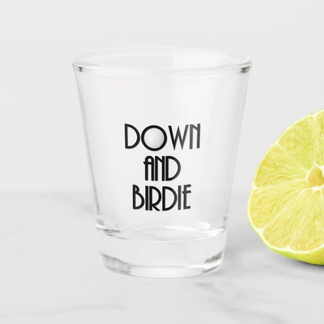 Down & Birdie Golf Verre de tir (Devant)