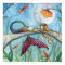 Down by the Pond Mermaid Fairy Art Poster