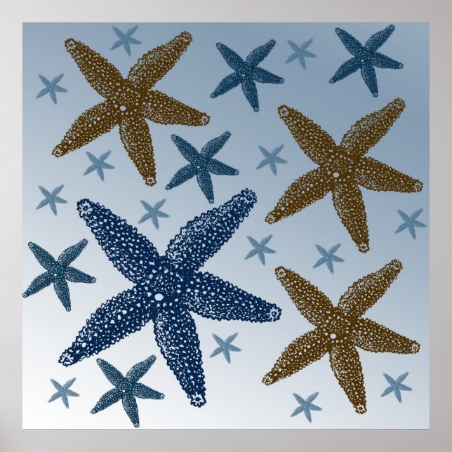 Down by the Sea Starfish Poster (Front)