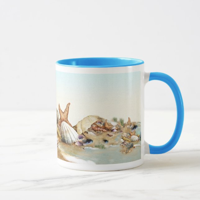 Down By The Seashore Shells Mug (Right)