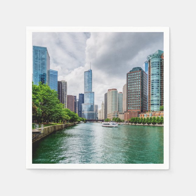 Down Chicago River Napkin (Front)