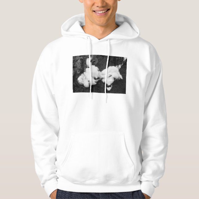 down fluffy hoodie (Front)