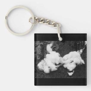 down fluffy keychain