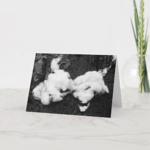 down fluffy thank you card