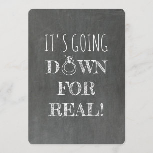 Down For Real - Funny Bridesmaid Proposal Invitation