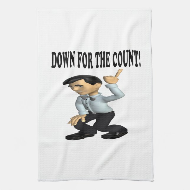Down For The Count 2 Kitchen Towel (Vertical)