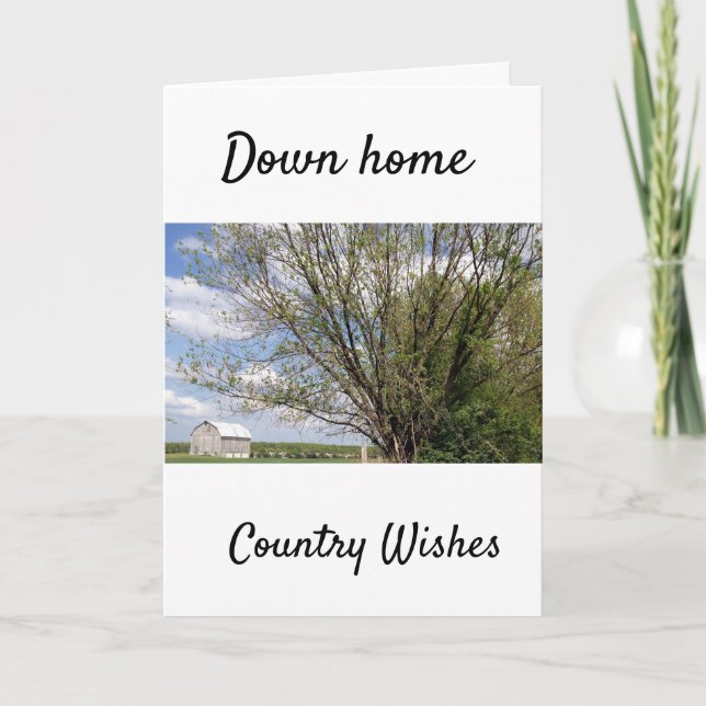 **DOWN HOME COUNTRY CHRISTMAS WISHES** CARD (Front)