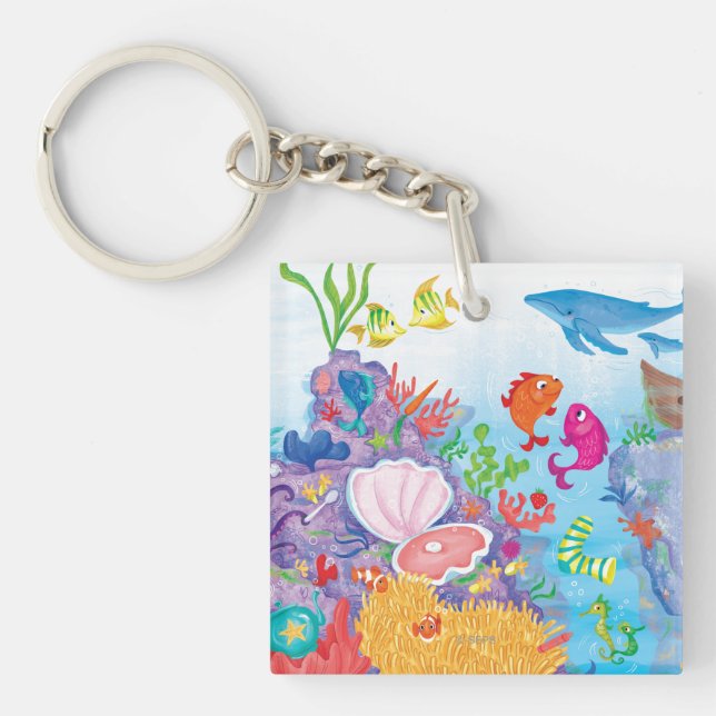 Down In The Ocean Keychain (Front)