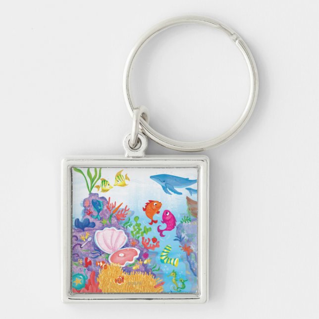 Down In The Ocean Keychain (Front)