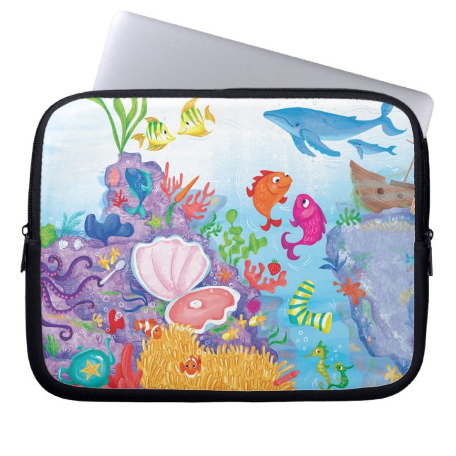 Down In The Ocean Laptop Sleeve (Front)