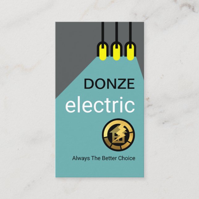 Down Lights Shinning In Power Outage  Business Card (Front)