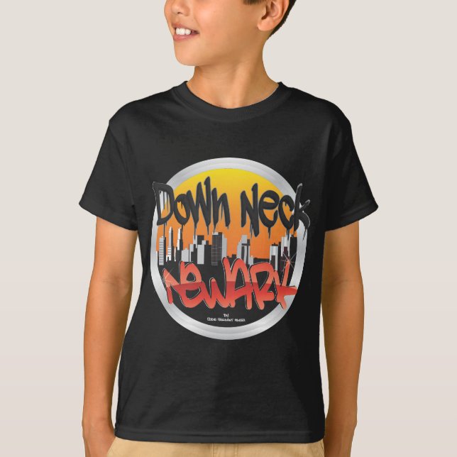 down neck newark T-Shirt (Front)