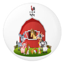 Down on the Farm Ceramic Drawer Knobs