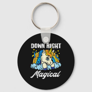 Down Right Magical Unicorn Down Syndrome Awareness Keychain