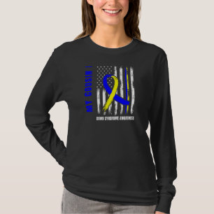 Down Right Perfect Cousin Down Syndrome Usa Flag B T-Shirt