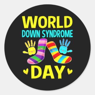Down Right Perfect - World Down Syndrome Awareness Classic Round Sticker