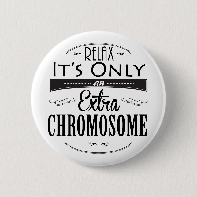 Down syndrome awareness 2 inch round button (Front)