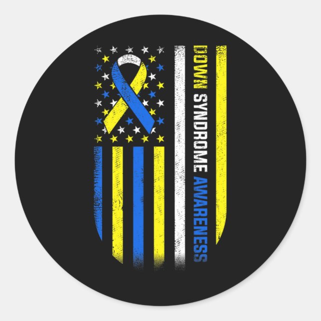 Down Syndrome Awareness 3  Classic Round Sticker (Front)