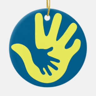 Down syndrome awareness ceramic ornament