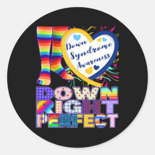 Down Syndrome Awareness Day Rock Your Socks T21  Classic Round Sticker