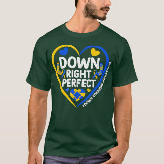 Down Syndrome Awareness Down Right Perfect779 T-Shirt