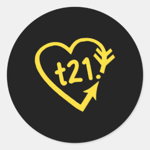 Down Syndrome Awareness Down Right Perfect T21 Classic Round Sticker