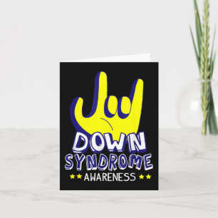 Down Syndrome Awareness I Love You ASL Hand Sign Card