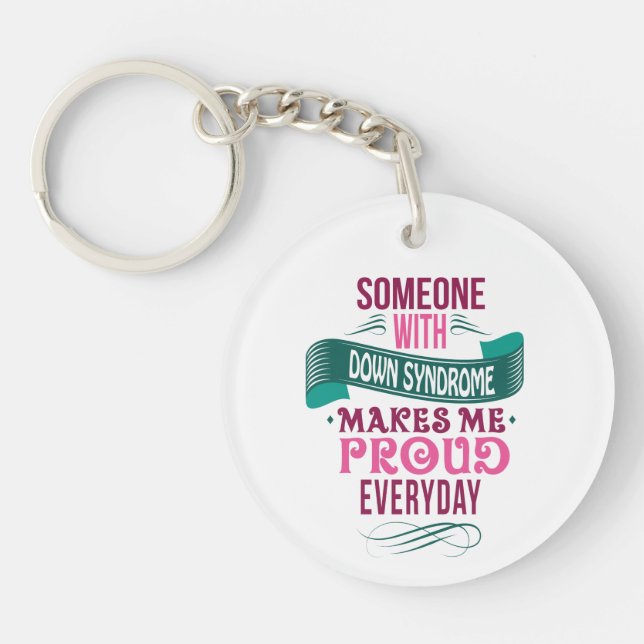 Down syndrome awareness keychain (Front)