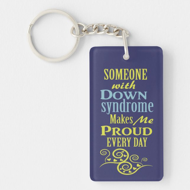 Down syndrome awareness keychain (Front)