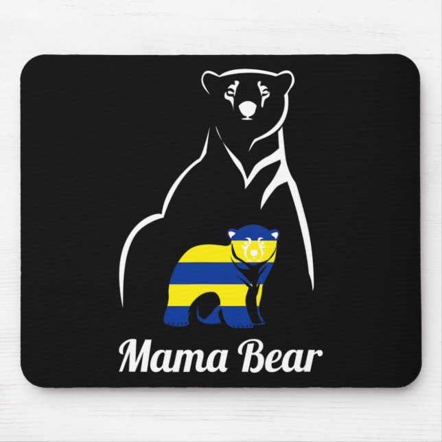 Down Syndrome Awareness Mama Bear Mom  Mouse Pad (Front)