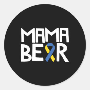 Down Syndrome Awareness Mom T21 Day Women Classic Round Sticker