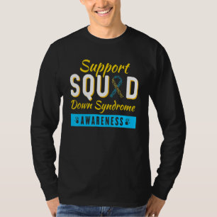 Down Syndrome Awareness Month Ribbon Support Squad T-Shirt