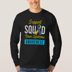 Down Syndrome Awareness Month Ribbon Support Squad T-Shirt