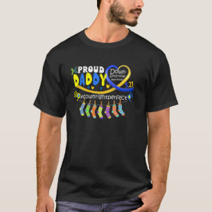 Down Syndrome Awareness Proud-Daddy Son Daughter M T-Shirt