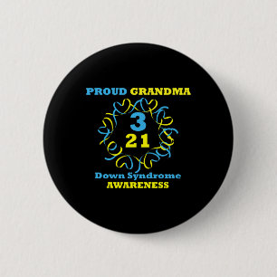 Down Syndrome Awareness Proud Grandma 2 Inch Round Button