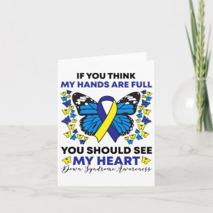 Down Syndrome Awareness Ribbon Butterfly Mom Sped Card