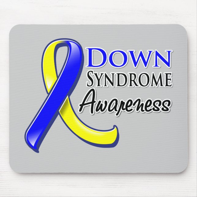 Down Syndrome Awareness Ribbon Mouse Pad (Front)