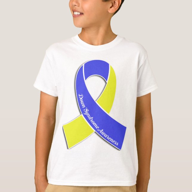 Down Syndrome Awareness Ribbon T-Shirt (Front)
