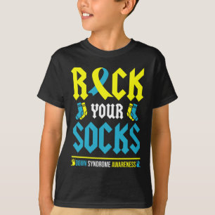 Down Syndrome Awareness Rock Your Socks Trisomy 21 T-Shirt
